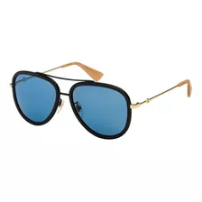 Gucci Gg0062s 017 Aviador Azul Negro