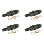 4 Inyectores De Gasolina Hyundai Atos 1.1l 04-12 Negro