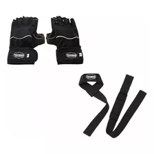 Guantes Para Pesas + Straps Para Pesas Pack Gym Ejercicio