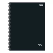 Caderno Universitário 10 Matérias Zip Preto Tilibra