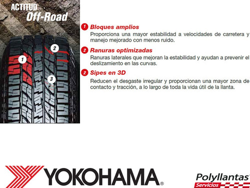 Llanta P255/70r16 Yokohama Geolandar A/t G015 Foto 8