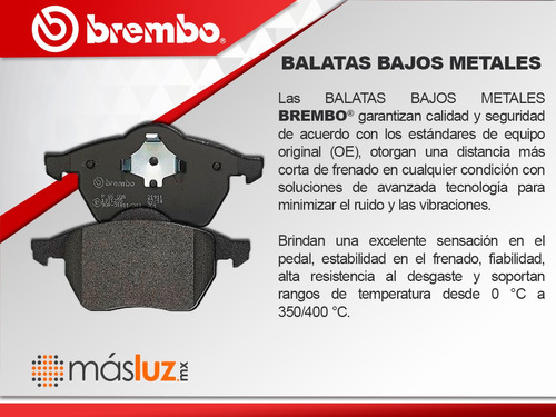 Balatas Bajos Metales Del Mercedes-benz Clk500 03/06 Brembo Foto 5