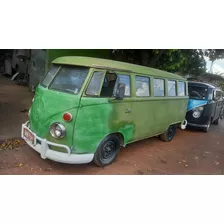 Vw Kombi 1972 Verde Docks Ok Restauração