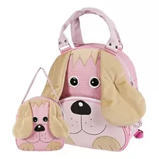 Kit Mochila Infantil Minie Rosa G + P Bebê Escola Menina