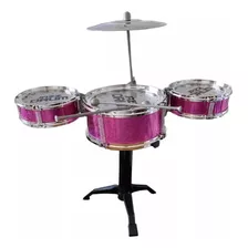 Mini Bateria Instrumental Pop Rock Infantil Tambor Baqueta