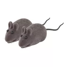 Rato Com Apito Brinquedo Ratinhos Para Gatos Kit 2 Unidades