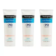 Neutrogena Sun Fresh Fps70 Protetor Solar 200ml (kit C/03)