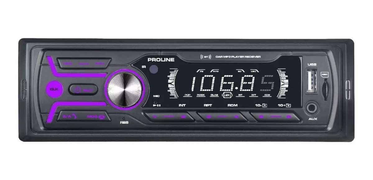 Radio Para Carro Proline Pl-905bt Con Usb, Bluetooth Y Lector De Tarjeta Sd
