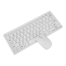 Combo Mini Teclado Mouse Inalambrico Teclado Blanco