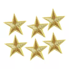 Patch Bordado Estrela Dourada 2.5cm 10 Unidades