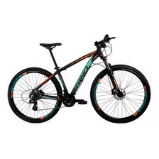 Bicicleta Aro 29 Rino Color 24v Altus 1.0 Hidraulico Trava Cor Laranja/verde Tamanho Do Quadro 15