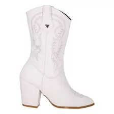 Bota Vaquera Bordada Cowboy Metálica Montana Cabra De Mujer