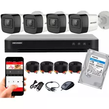 Cctv Kit Hikvision Dvr + 4 Cam 1080p 2mp Con Disco Duro 1tb