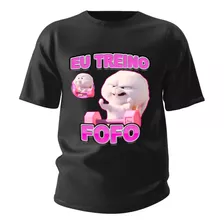 Camiseta Basica Meme Eu Treino Fofo Coelho Pets Algodao