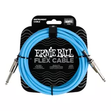 Cable De Audio Ernie Ball 3.048 Mts. Recto/recto Azúl 6412