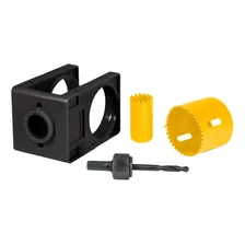 Juego Para Instalar Cerraduras 4pzas Kit-4 Pretul-mimbral Color Negro Y Amarillo