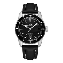 Calendario De Cuero Paulareis Para Hombre, Relojes Automáticos, Correa De Color Cuero Negro