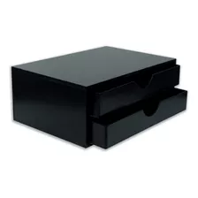 Suporte P/ Computador - C/ 2 Gavetas - Cor Preto Em Mdf Home