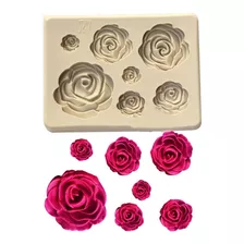 Molde Silicona Para Rosas Fondant, Chocolate, Porcelana