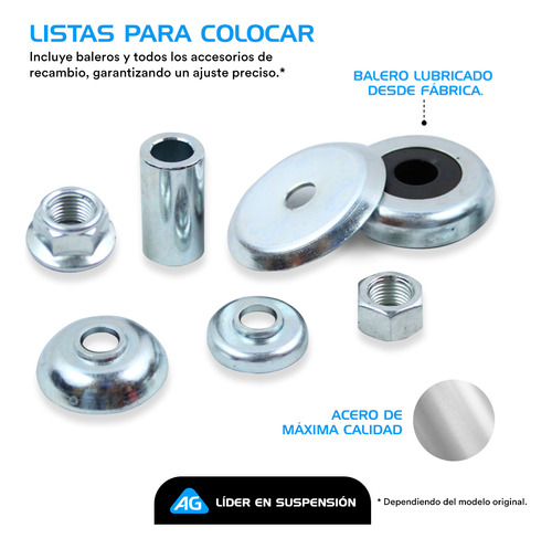 Kit X8 Amortiguadores, Bases Ag Volkswagen Polo 03-07 Foto 5