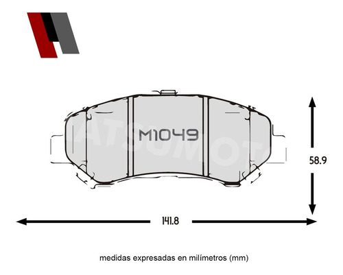 Pastilla Freno Delantero Nissan Nissan Maxima 2009-2012 Foto 3