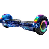 Patineta Scooter Electrica Hoverboard Spica S-80 Luz Rgb Bt Azul
