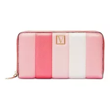 Billetera Victoria Secret The Victoria Wallet Multi Stripe - Color Rosa