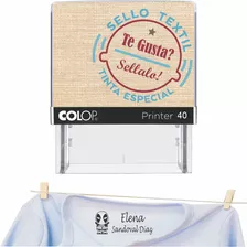 Sello Para Ropa Y Papel Personalizado 23x59mm Tamaño Grande Tinta Negro Exterior Textil