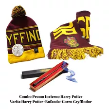 Combo Promo Invierno Harry Potter: Varita + Bufanda + Gorro