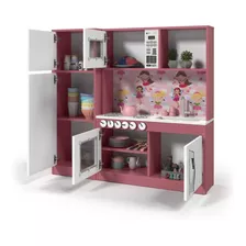 Cozinha Infantil Completa Diana Com Refrigerador Meninas Mdf