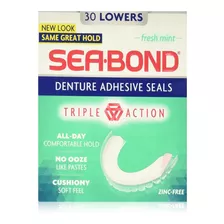 Sea-bond Lowers Obleas Adhensivas Para Dentadura, Menta Fres