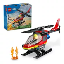 Lego City 60411 Helicóptero Dos Bombeiros Com 85 Peças