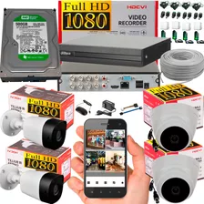 Cámaras De Seguridad Kit Cctv 1080p Dahua Dvr 8ch + 4cámaras