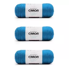 Hilo Caron Simply Soft De Color Azul Cobalto, Paquete De 3 U