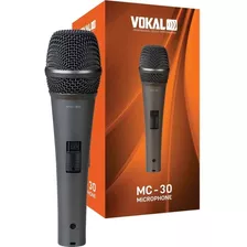 Microfone De Mão Com Cabo Para Igreja Vokal Mc30 Dinâmico Cardioide