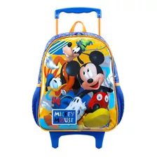 Mochila Escolar De Rodinhas Infantil Mickey Mouse Com Estojo