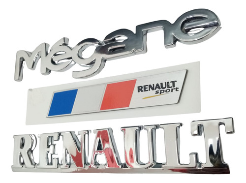 Emblemas Renault, Megane 1, Plaqueta Renault Sport Baul.  Foto 2