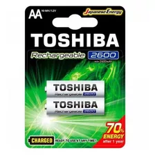 Pilha Recarregável Aa 2600mah Blister C/2 Toshiba