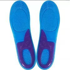 Plantillas Deportiva Ortopédica Gel Silicona Confortable Color Celeste Tamaño De La Plantilla 41-46