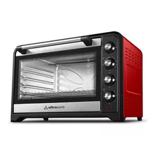 Horno Electrico 110 Lts Ultracomb Uc-110cln Grill Conveccion Color Rojo Y Negro