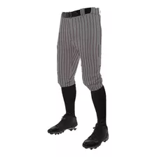 Pantalón Corto Para Beisbol Gris Rayas Guindas Talla 34-36