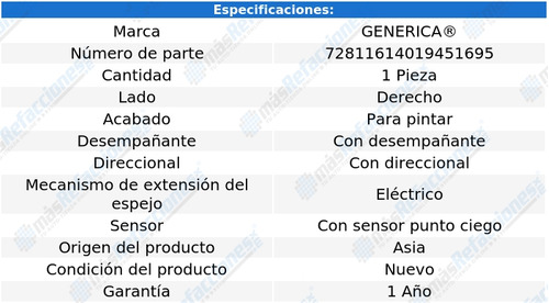 Espejo Derecho Elect Tucson De 2016 A 2019 Genrica Foto 2