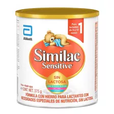 Fórmula Similac Sensitive Sin Lactosa Bebés 0-12 Meses 375gr Sabor Natural