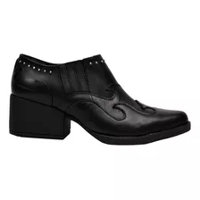 Botas Texanas Tachas Riot Cuero Idara Mujer 