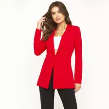 Maxi Blazer Alfaiataria Feminino Longo Acinturado C/ Forro