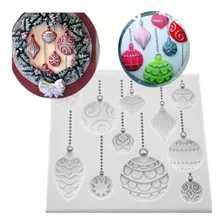 Molde Silicon Esferas Navideñas Fondant Manualidades