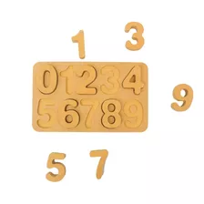 Numeros Encastrables Aprender Pintar Jugar Madera Deco Mdf