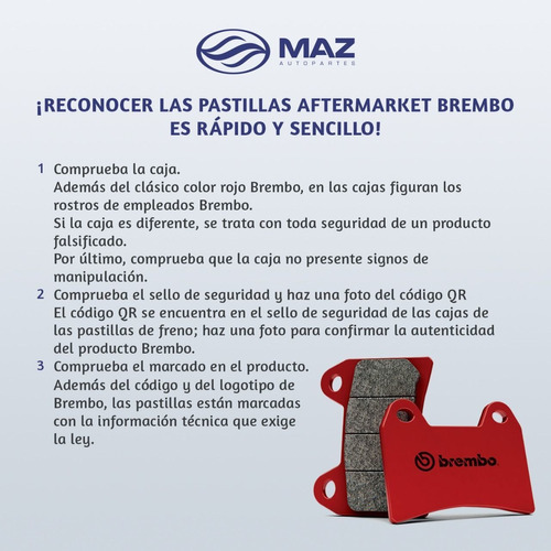 Balatas Delanteras Mazda 6 Sport 2014 Al 2020 Brembo Foto 3