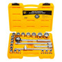 Jogo Kit De Ferramentas Manuais Chave Catraca 1/2 8 A 32mm Bcs022 The Black Tools Cor Amarelo