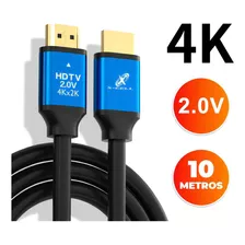 Cabo Hdmi 4k 2.0v 60hz Hdr Ultra Hd 3d Ready De 10 Metros